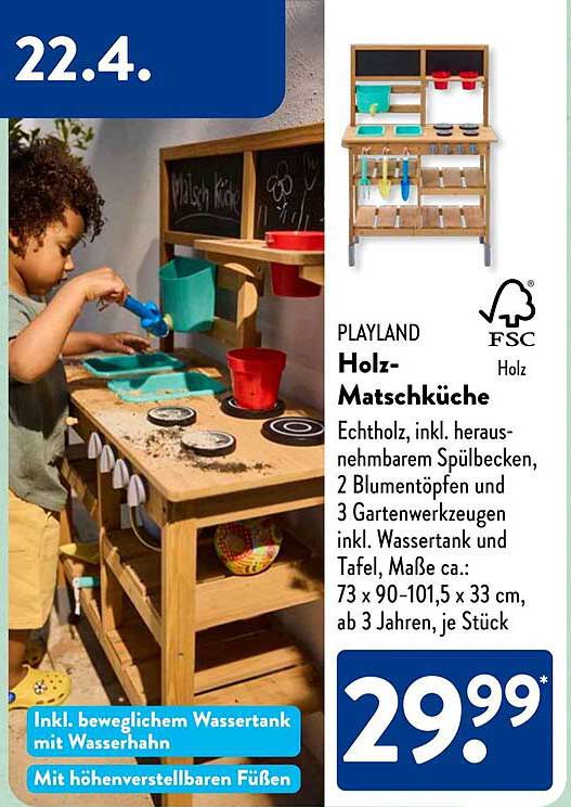 PLAYLAND Holz-Matschküche