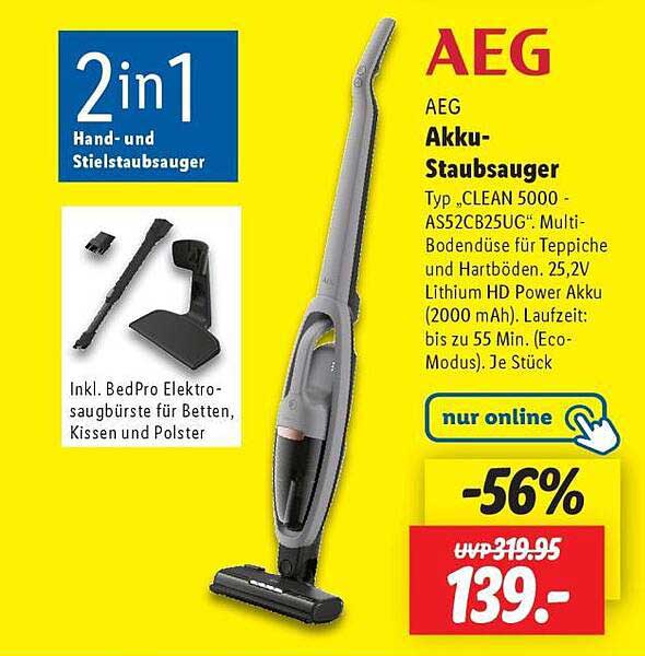 AEG Akku-Staubsauger Typ CLEAN 5000 - AS52CB25UG