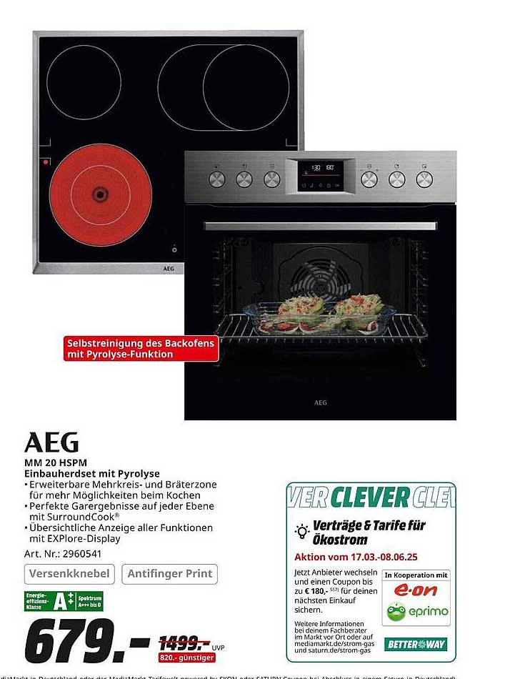 AEG MM 20 HSPM Einbauherdset mit Pyrolyse
