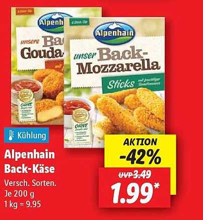 Alpenhain Back-Käse - Verschiedene Sorten - Aktion