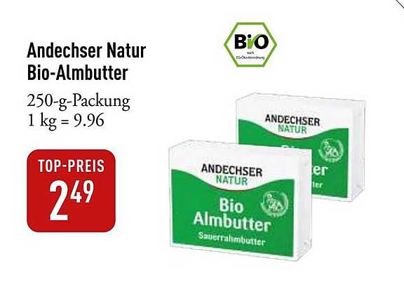 Andechser Natur Bio-Almbutter 250 g