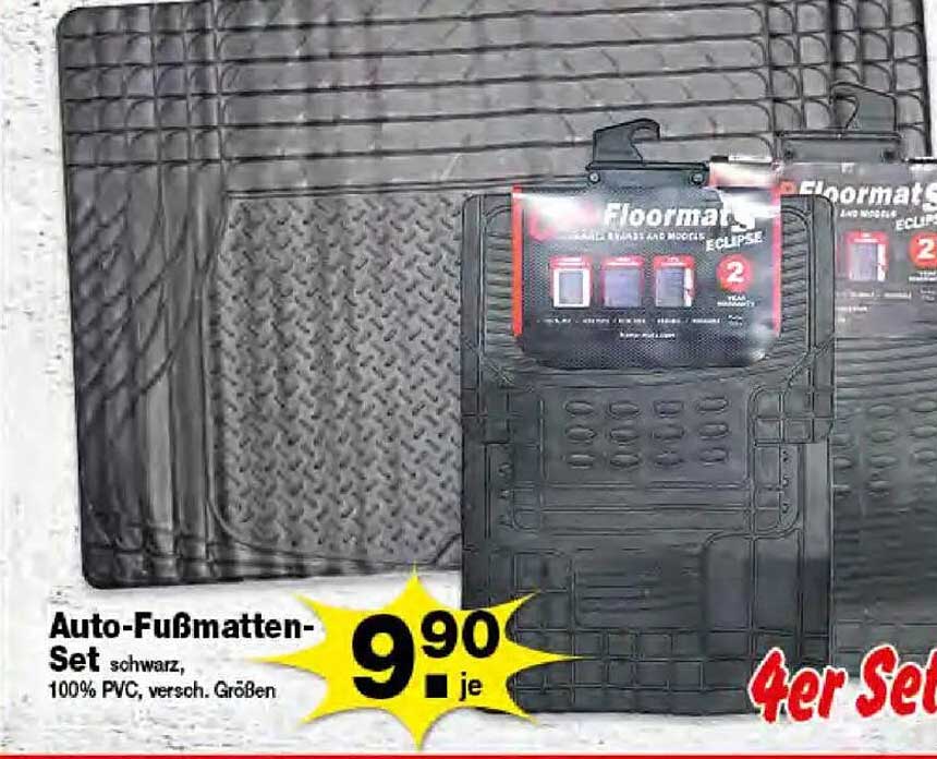 Auto-Fußmatten-Set schwarz, 4er Set