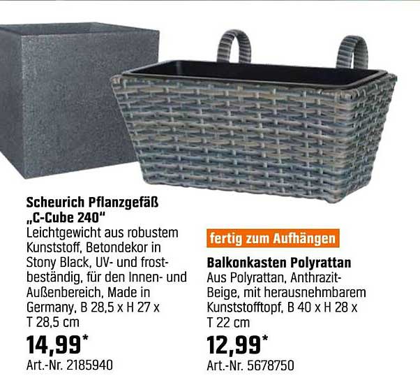 Balkonkasten Poly rattan