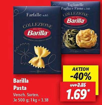 Barilla Pasta 500g – Verschiedene Sorten