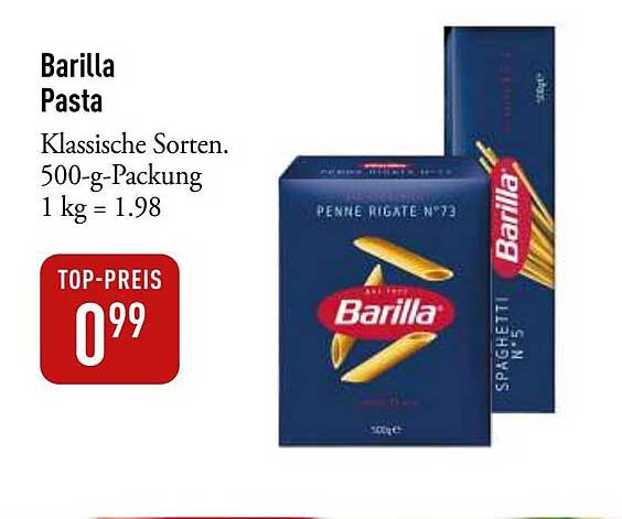 Barilla Pasta - Klassische Sorten (500-g-Packung)