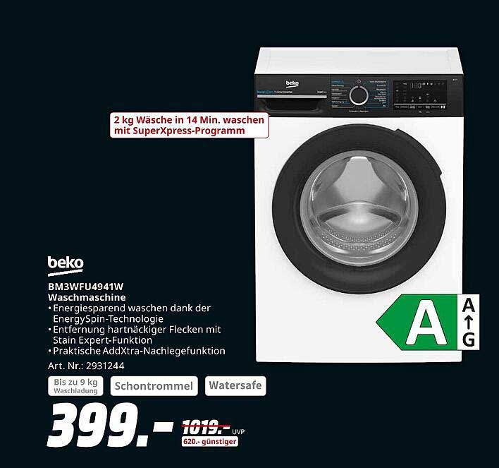 Beko BM3WFU4941W Waschmaschine