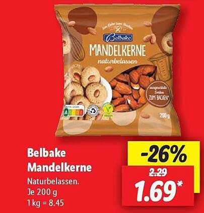 Belbake Mandelnaturbelassen 200g