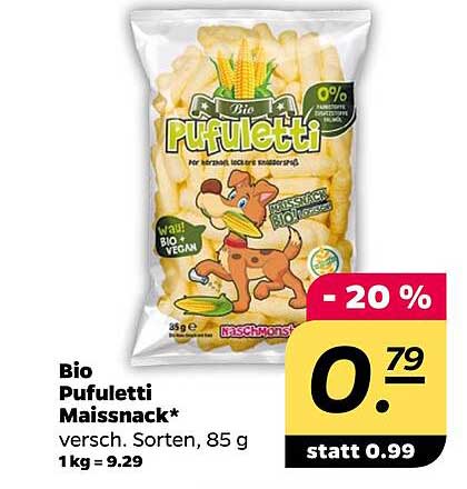 Bio Pufuletti Maissnack - verschieden Sorten, 85 g