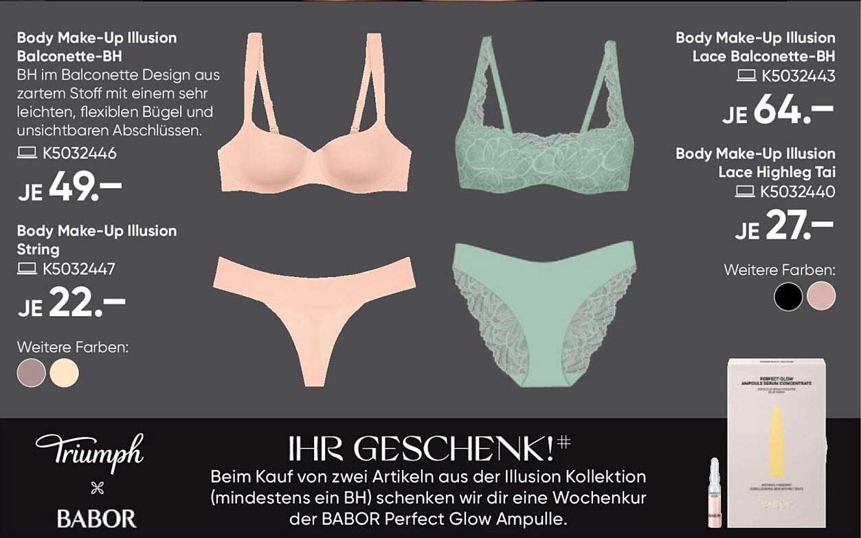 Body Make-Up Illusion Balconette-BH & String