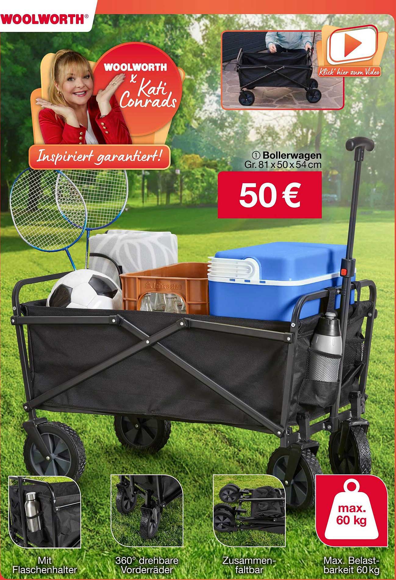 Bollerwagen Gr. 81 x 50 x 54 cm für nur 50 €
