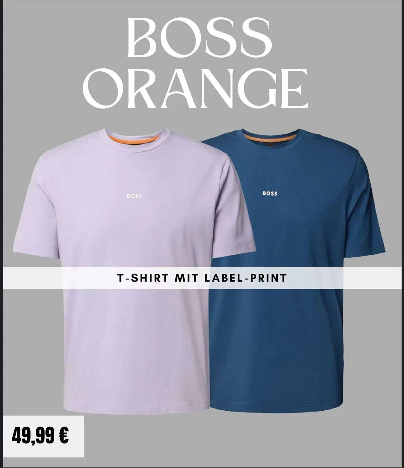 BOSS ORANGE T-SHIRT MIT LABEL-PRINT