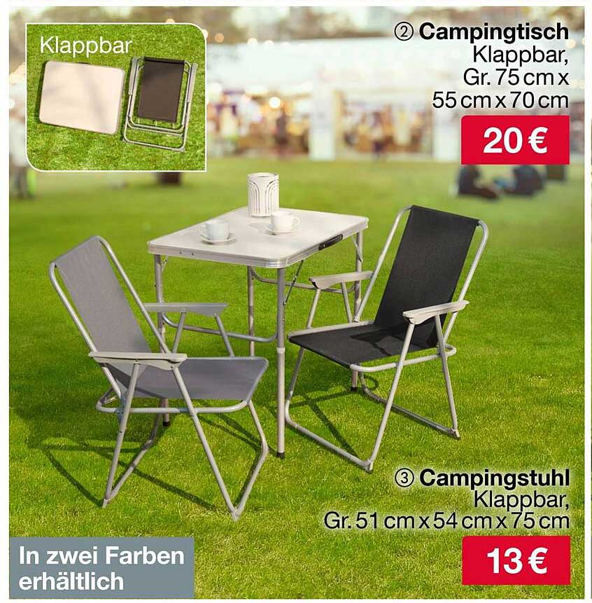 Campingstuhl und Campingtisch - Klappbar und Praktisch
