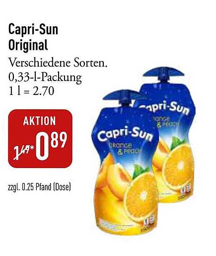 Capri-Sun Original - Verschiedene Sorten