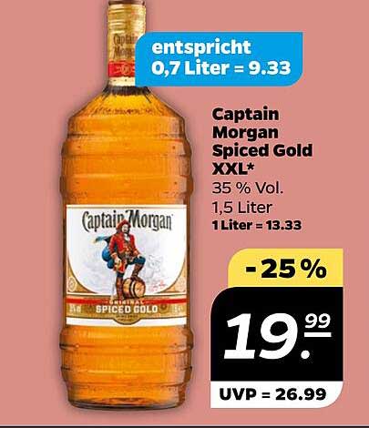 Captain Morgan Spiced Gold XXL 1,5 Liter
