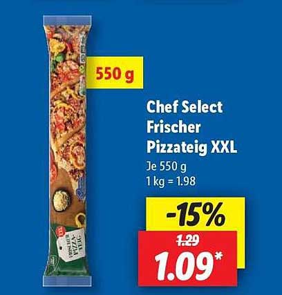 Chef Select Frischer Pizzateig XXL