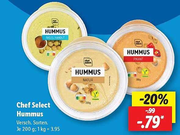 Chef Select Hummus - Verschiedene Sorten 200 g