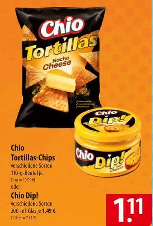 Chio Tortillas und Chio Dip!