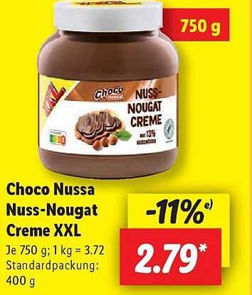 Choco Nussa Nuss-Nougat Creme XXL 750 g