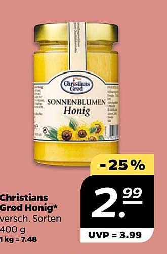 Christians Grød Sonnenblumen Honig 400 g