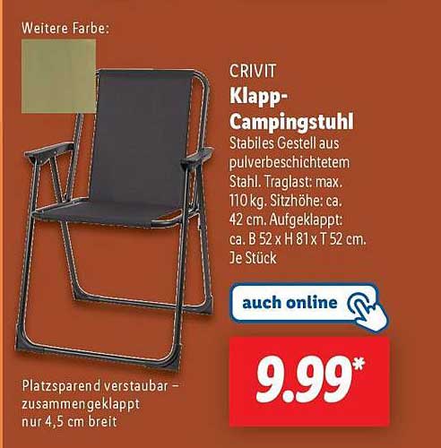 CRIVIT Klapp-Campingstuhl