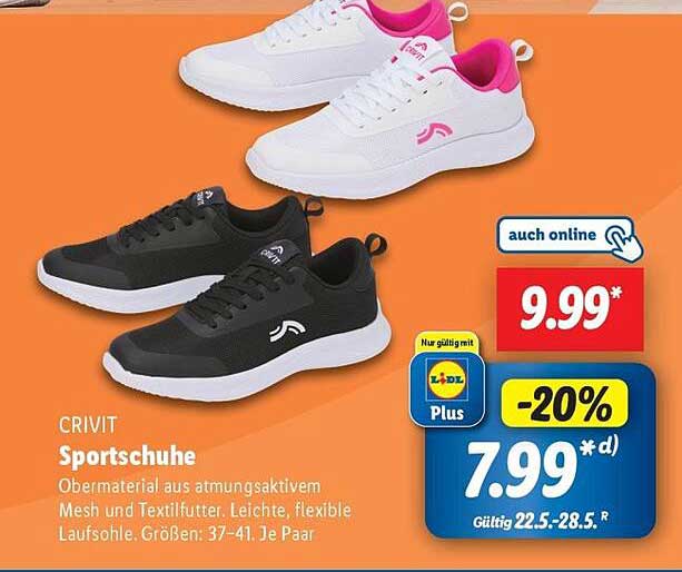 CRIVIT Sportschuhe für nur 7,99 € (statt 9,99 €)