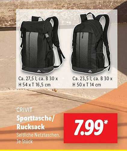 CRIVIT Sporttasche/Rucksack