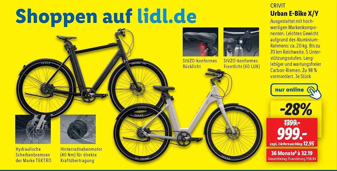 CRIVIT Urban E-Bike X/Y