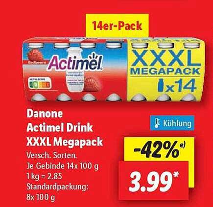 Danone Actimel Drink XXXL Megapack