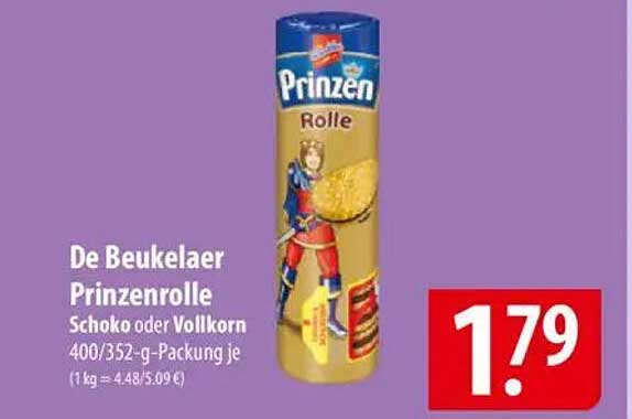 De Beukelaer Prinzenrolle Schoko oder Vollkorn 400/352-g-Packung je
