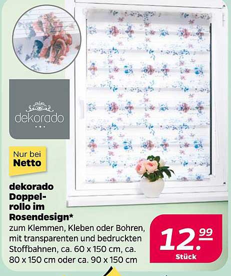 dekorado Doppelrollo im Rosendesign