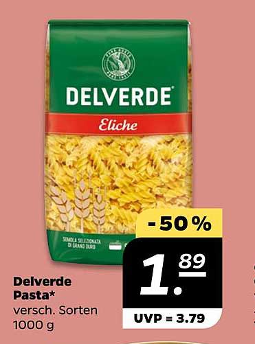 Delverde Pasta 1000 g - 50 % Rabatt!