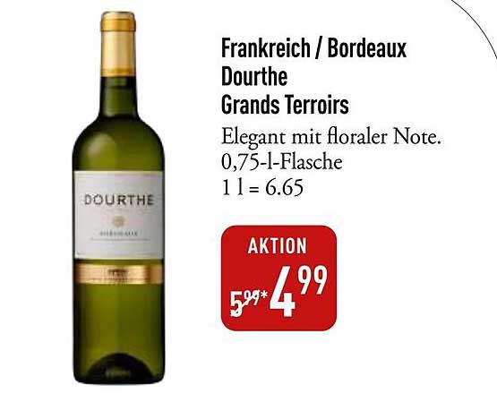 Dourthe Grands Terroirs 0,75 l - Bordeaux Weißwein