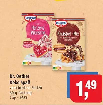 Dr. Oetker Deko Spaß - Verschiedene Sorten