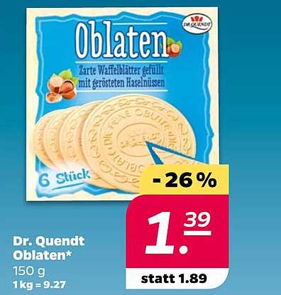 Dr. Quendt Oblaten* 150 g
