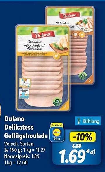 Dulano Delikatesse Geflügelroulade