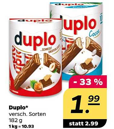 Duplo - versch. Sorten 182 g