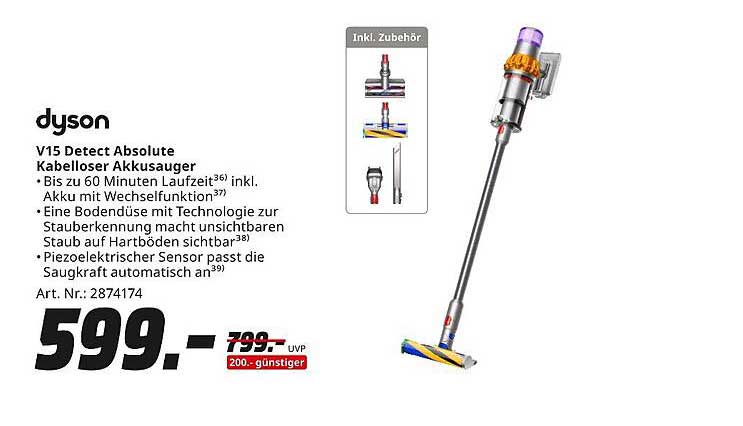 Dyson V15 Detect Absolute Kabelloser Akkusauger