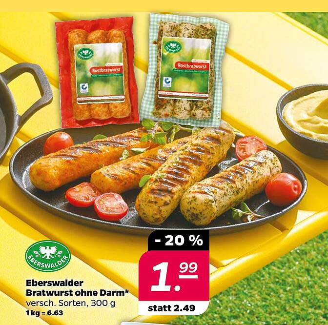Eberswalder Bratwurst ohne Darm* verschiedene Sorten, 300 g