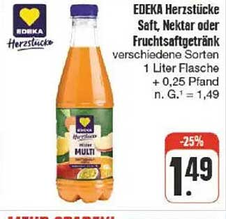 EDEKA Herzstücke Saft, Nektar oder Fruchtsaftgetränk – verschiedene Sorten