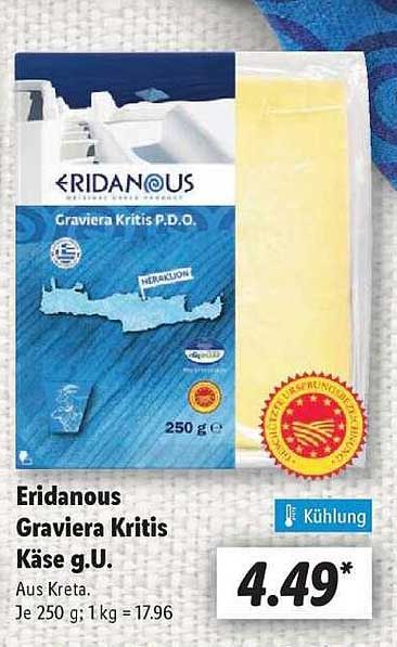 Eridanous Graviera Kritis Käse g.U.
