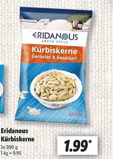 Eridanous Kürbiskerne - Geröstet & Gesalzen 200 g