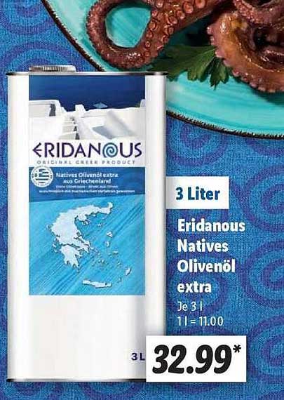 Eridanous Natives Olivenöl extra - 3 Liter