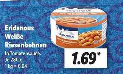 Eridanous Weiße Riesenbohnen in Tomatensauce (280 g)