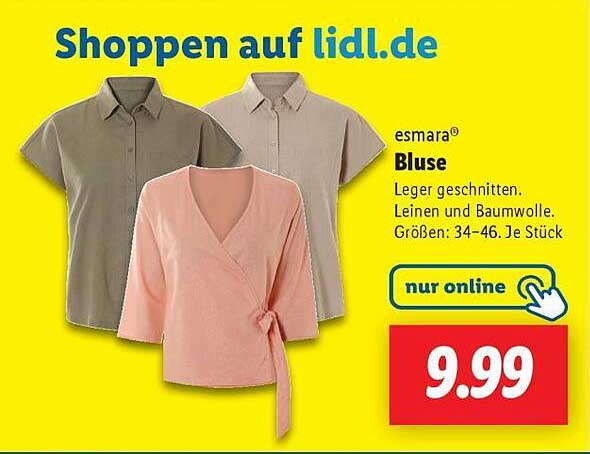 esmará® Bluse - Leger geschnitten aus Leinen und Baumwolle