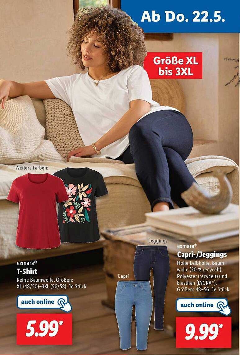 esmarahl® T-Shirt - Reine Baumwolle in Grössen XL bis 3XL