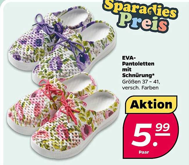 EVA-Pantoletten mit Schnürung