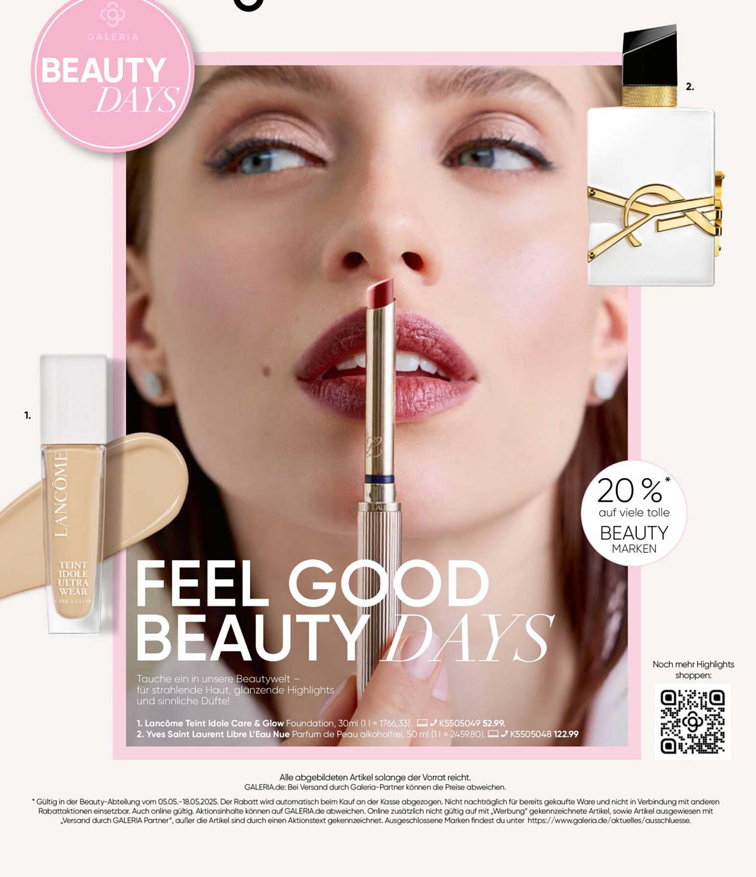 FEEL GOOD BEAUTY DAYS - 20% Rabatt auf viele tolle BEAUTY MARKEN