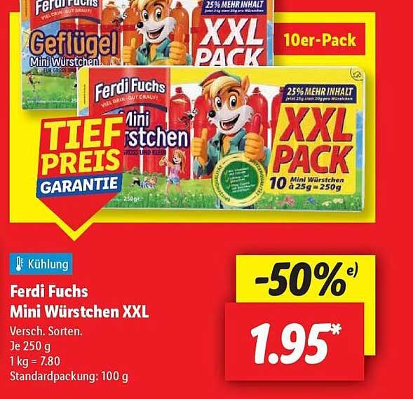 Ferdi Fuchs Mini Würstchen XXL