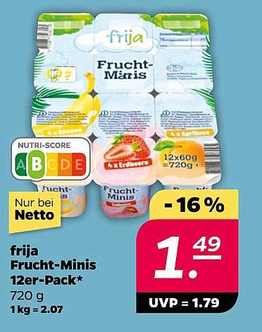 frija Frucht-Minis 12er-Pack
