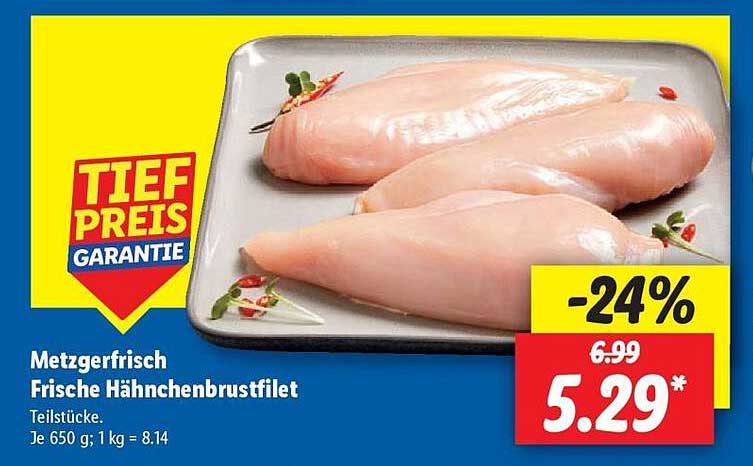 Frische Hähnchenbrustfilet